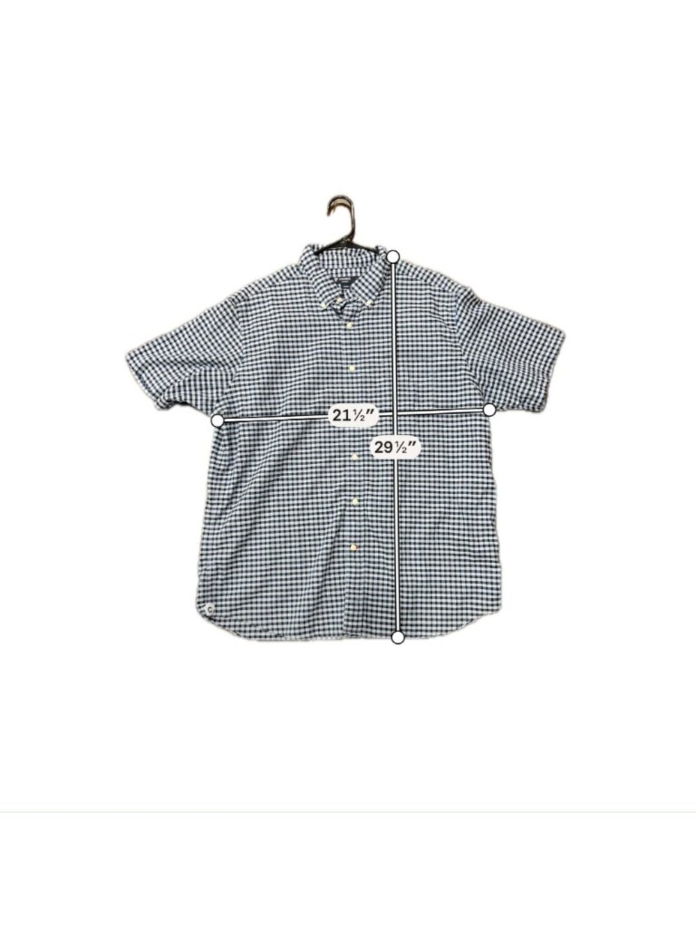 Cremieux Classics XL Mens Blue White Gingham Button Down Shirt Timeless Style - Picture 9 of 10